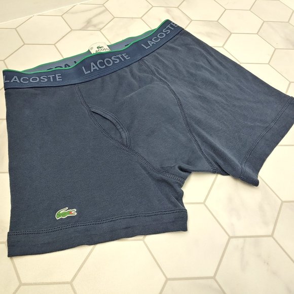 Excellent Used Condition Men's Lacoste Boxer Brief Blue Size Medium - Picture 9 of 13